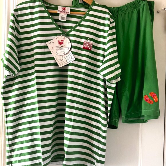 Quacker Factory Cotton Loungewear Pajamas Set - Picture 1 of 15
